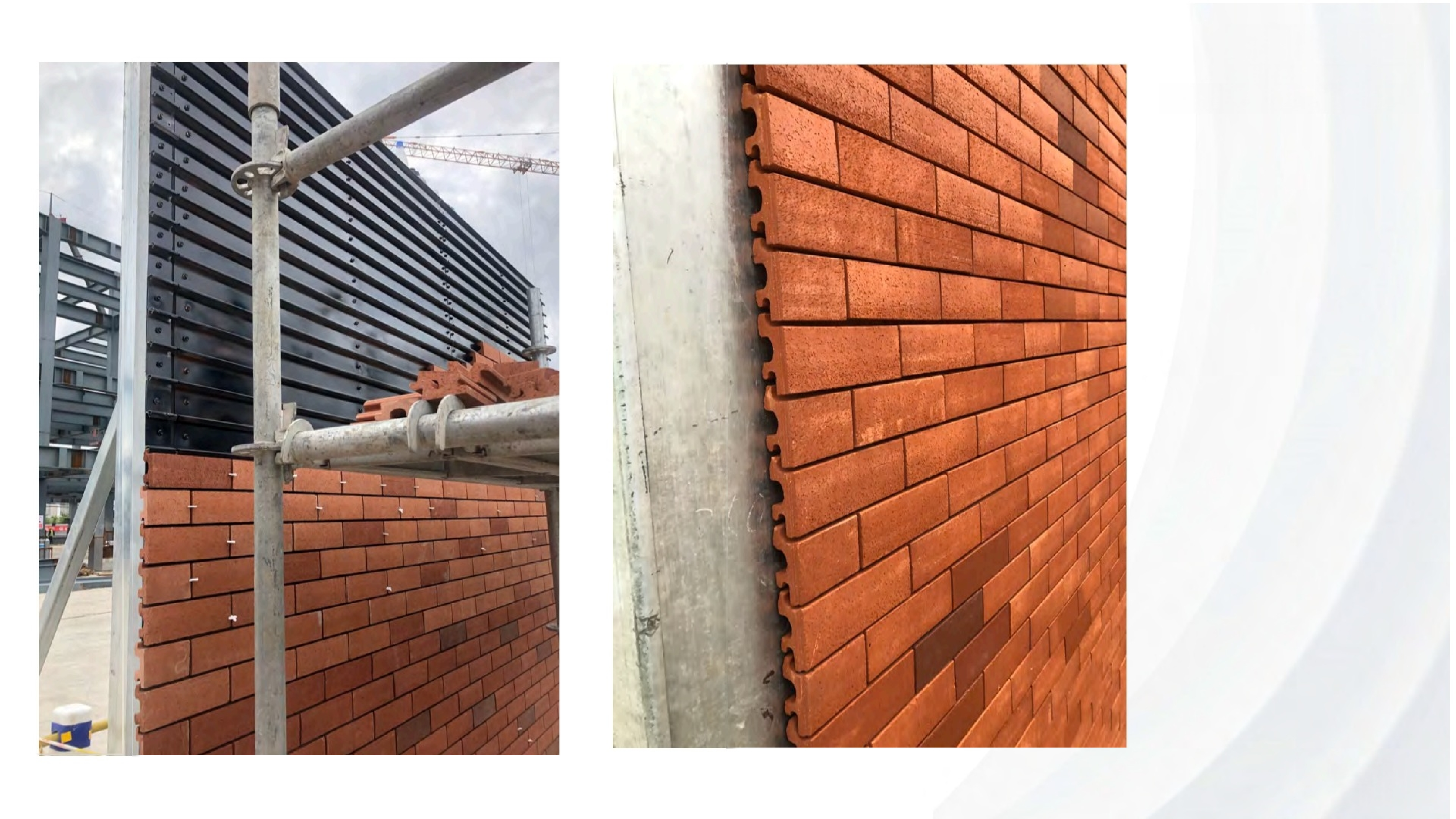 Red Terracotta Facade Installation